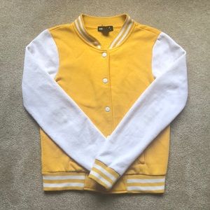 Small yellow varsity jacket